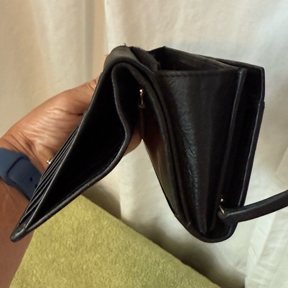 Alfred Dunhill Women's RFD Black Leather Expandable Leather Wallet/Clutch - Picture 10 of 11